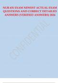 NUR 631 EXAM NEWEST ACTUAL EXAM QUESTIONS AND CORRECT DETAILED ANSWERS (VERIFIED 2024