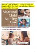 Maternal Child Nursing 6th Edition All Chapters Complete 2023 Test Bank Latest Updated Success Guaranteed By Mckinney