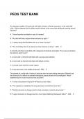 PEDS TEST BANK Questions With  Correct Answers