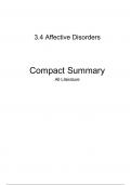 ALL LITERATURE, LECTURES & DSM - 3.4 Affective Disorders