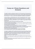 Comp xm 3 Exam Questions and Answers