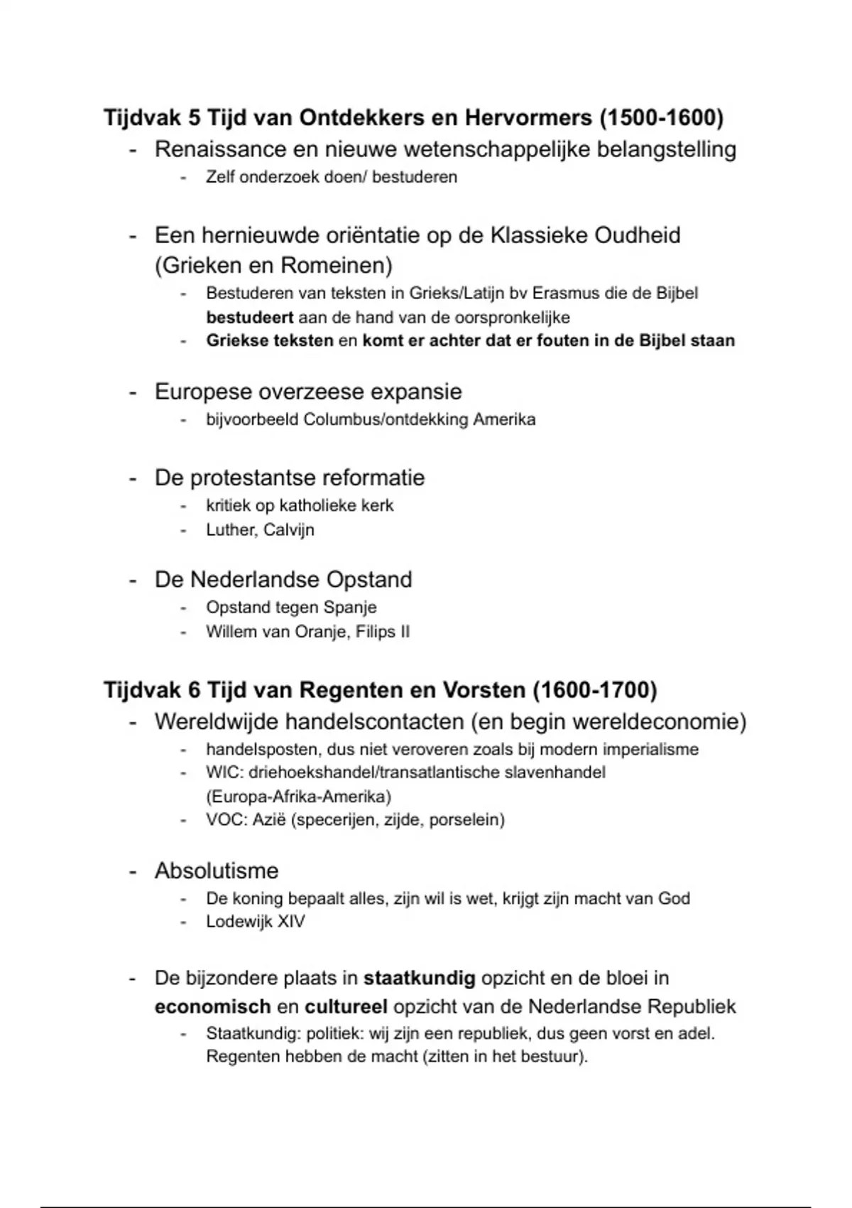 Samenvatting Kenmerkende Aspecten Tijdvak 5 T/m 10 HAVO - Geschiedenis ...