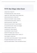 FCTC San Diego video Exam with 100% correct Answers