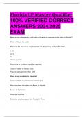 BEST REVIEW Florida LP Master Qualifier 100% VERIFIED CORRECT ANSWERS 2024/2025  EXAM