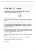 AAMC MCAT FL 3 Exam with correct Answers