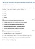 NR-351: |NR 351TRANSITIONS IN PROFESSIONAL NURSING PRACTICE SELF TEST 7 QUESTIONS WITH 100% SOLVED SOLUTIONS| VERIFIED ANSWERS