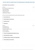  NR-351: |NR 351TRANSITIONS IN PROFESSIONAL NURSING PRACTICE SELF TEST 4  QUESTIONS WITH 100% SOLVED SOLUTIONS| VERIFIED ANSWERS