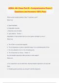 ABSA: 4th Class Part B - Comprehensive Exam 2 Questions and Answers 100% Pass