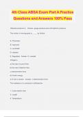 4th Class ABSA Exam Part A Practice Questions and Answers 100% Pass
