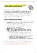 summary Module 01 Notes Key Info taken from Live Lecture - Pharmacology for Professional Nursing.docx