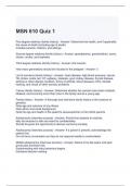 MSN 610 Quiz 1 with correct Answers 