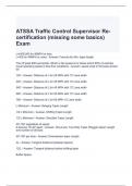 ATSSA Traffic Control Supervisor Re-certification (missing some basics) Exam Questions and Answers