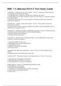 RBC 1 California P.O.S.T Test Study Guide