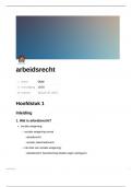 Samenvatting Arbeidsrecht