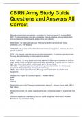 CBRN Army Study Guide Questions and Answers All Correct