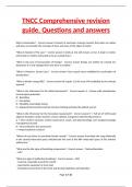 TNCC Comprehensive revision guide. Questions and answers