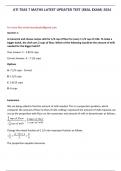 ATI TEAS 7 MATHS LATEST UPDATED TEST (REAL EXAM) 2024.