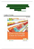 TEST BANK For Pharmacology Clear and Simple: A Guide to Drug Classifications and Dosage Calculations, 4th Edition by Cynthia J. Watkins, Verified Chapters 1 - 21, Complete Newest Version