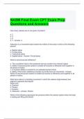 NASM Final Exam CPT Exam Prep Questions and Answers 2024