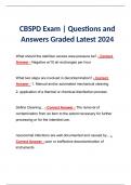 CBSPD Exam | Questions and Answers Graded Latest 2024