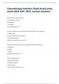 Cosmetology teachers State board prep exam 2024 with 100% correct answers