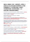 DISA HBSS 201 ADMIN ePO5.1 (2024) EXAM QUESTIONS AND CORRECT ANSWERS (100% VERIFIED ANSWERS) -A+ GRADE HIGHSCORE!