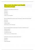 Wisconsin Accident and Health Insurance 230 Exam Questions With 100% Correct Answers| Download to pass|67 Pages