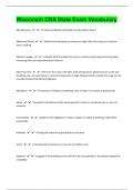 Wisconsin CNA 517 State Exam Vocabulary Questions with Complete Solutions Latest Versions|50 Pages