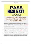 NGN Exit Hesi Study Guide Exam Questions (94 Terms) with Verified Answers 2024-2025.