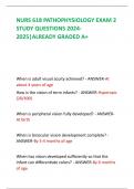 NURS 618 PATHOPHYSIOLOGY EXAM 2 STUDY QUESTIONS 2024-2025|ALREADY GRADED A+