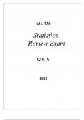 MA 320 STATISTICS REVIEW EXAM Q & A 2024 HERZING