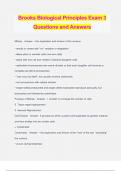 Brooks Biological Principles Exam 3 Questions and Answers