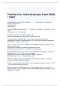 Professional Home Inspector Exam NHIE - TREC Questions with correct Answers