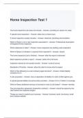 Home Inspection Test 1 with 100% correct Answers