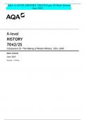 AQA A-LEVEL HISTORY 7042/2S Paper 2S Mark Scheme June 2023