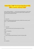 School Bus CHP Test Exam Questions With 100% Correct Answers 2024