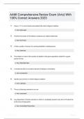 AAMI Comprehensive Review Exam Arts With 100 Correct Answers 2023