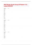 NIH Stroke Scale Group B Patient 1-6 | Latest 2024/25