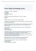 Vivint Sales Knowledge Exam with 100% correct Answers
