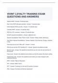 VIVINT LOYALTY TRAINING EXAM QUESTIONS AND ANSWERS 2024