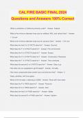 CAL FIRE BASIC FINAL 2024 Questions and Answers 100% Correct