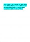 AQA AS HISTORY 7041/2B The Wars of the Roses, 1450–1499 Component 2B The Fall of the House of Lancaster, 1450–1471 Mark scheme June 2023 Version: 1.0 Final