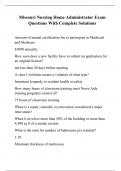 final missouri nursing home admin state test Questions With Complete Solutions