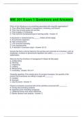 MIE 201 Exam 1 Questions and Answers