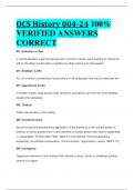 BEST ANSWERS OCS History 004-24 100%  VERIFIED ANSWERS  CORRECT