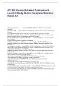 ATI RN Concept-Based Assessment Level 3 Study Guide Complete Solution Rated A+