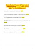 QuickBooks Chapter 2 Test Latest Update Graded A+ || Latest (2024) 100% Verified All Correct!!