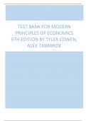 Test Bank for Modern Principles of Economics 6th Edition By Tyler Cowen, Alex Tabarrok