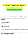 Rasmussen College MDC 4 Exam 1 Questions and Answers 2024 / 2025 | 100% Verified Answers 