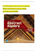 Solution Manual for First Course in Abstract Algebra A, 8th Edition by John B. Fraleigh, Verified Chapters 1 - 56, Complete Newest Version